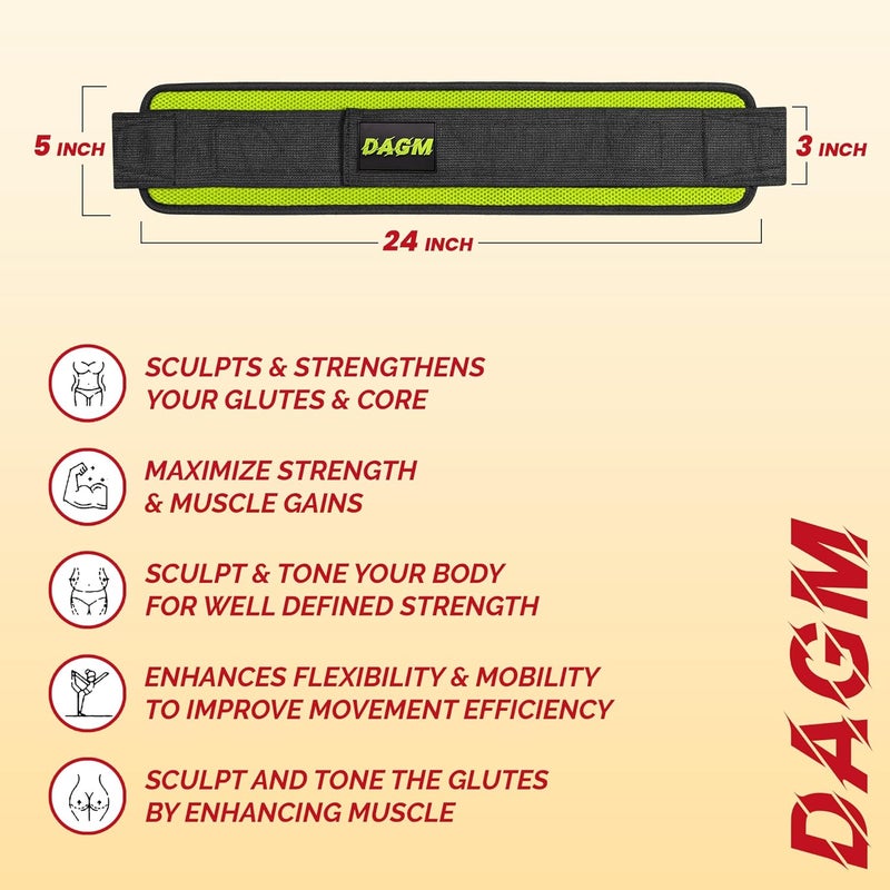DAGM Hip Thrust Belt for Dumbbells heavy, Secure Glute Trainer with Non-Slip Extra Padding That Protects Your Hips - Ideal for Gym & Home Workouts - Use with Heavy Duty Kettlebells, Dumbbells, & Plates Hold up to 500 lbs - Image 5